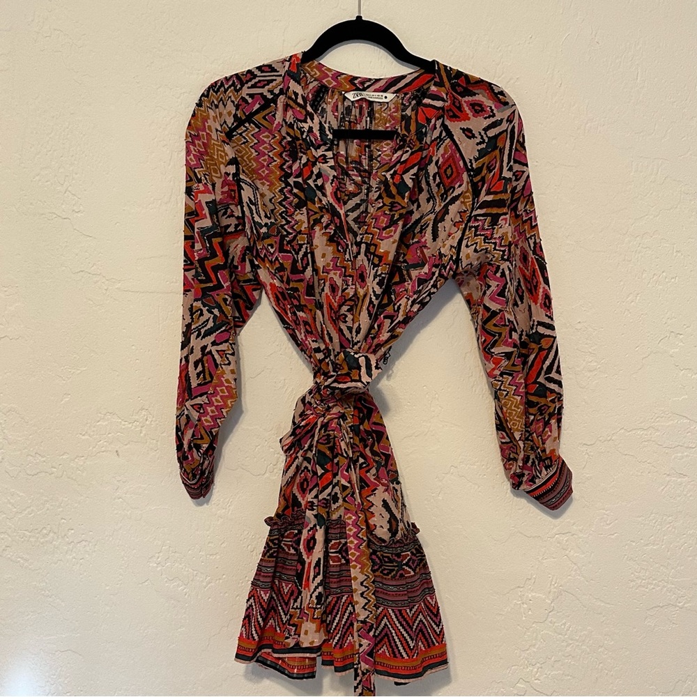 Zara Mini Dress with Batik Print Size S